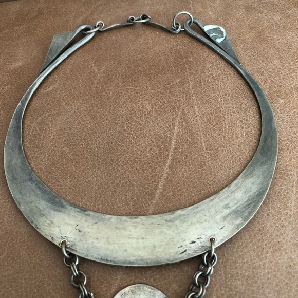 Antique boho vintage collar flower necklace - Picture 8 of 8